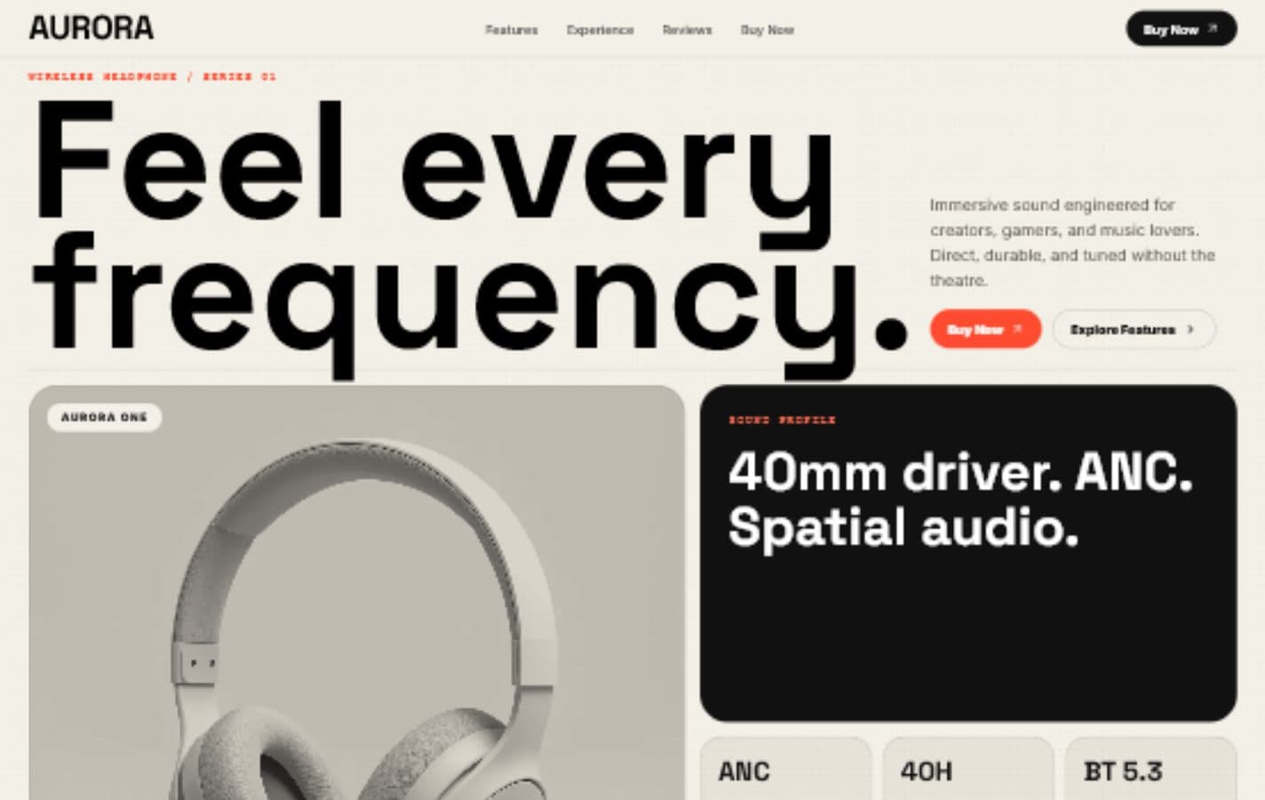 Aurora Headphones screenshot